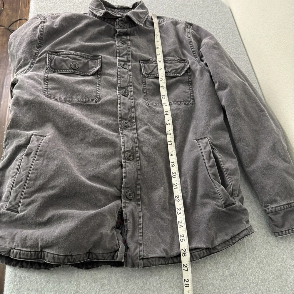 Faherty Stretch Gray Blanket Lined CPO Shirt Jacket Workwear Men's Small